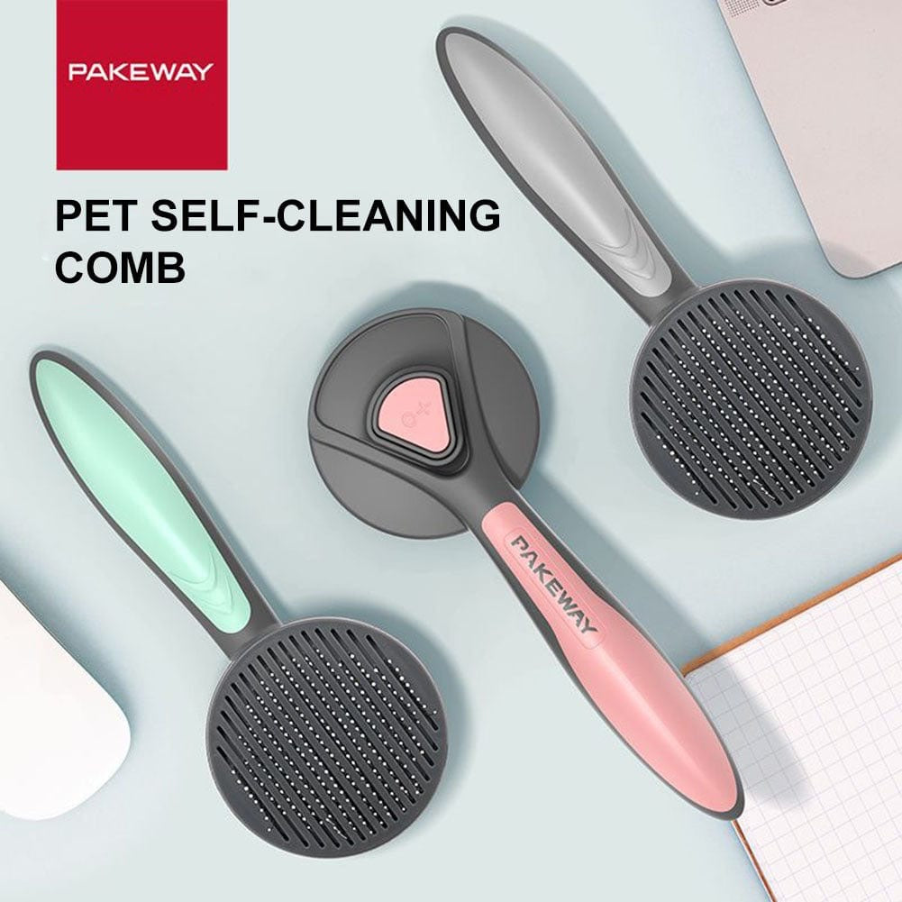 Self-Cleaning Pet Grooming Brush – For Dogs & Cats, Removes Loose Hair Easily